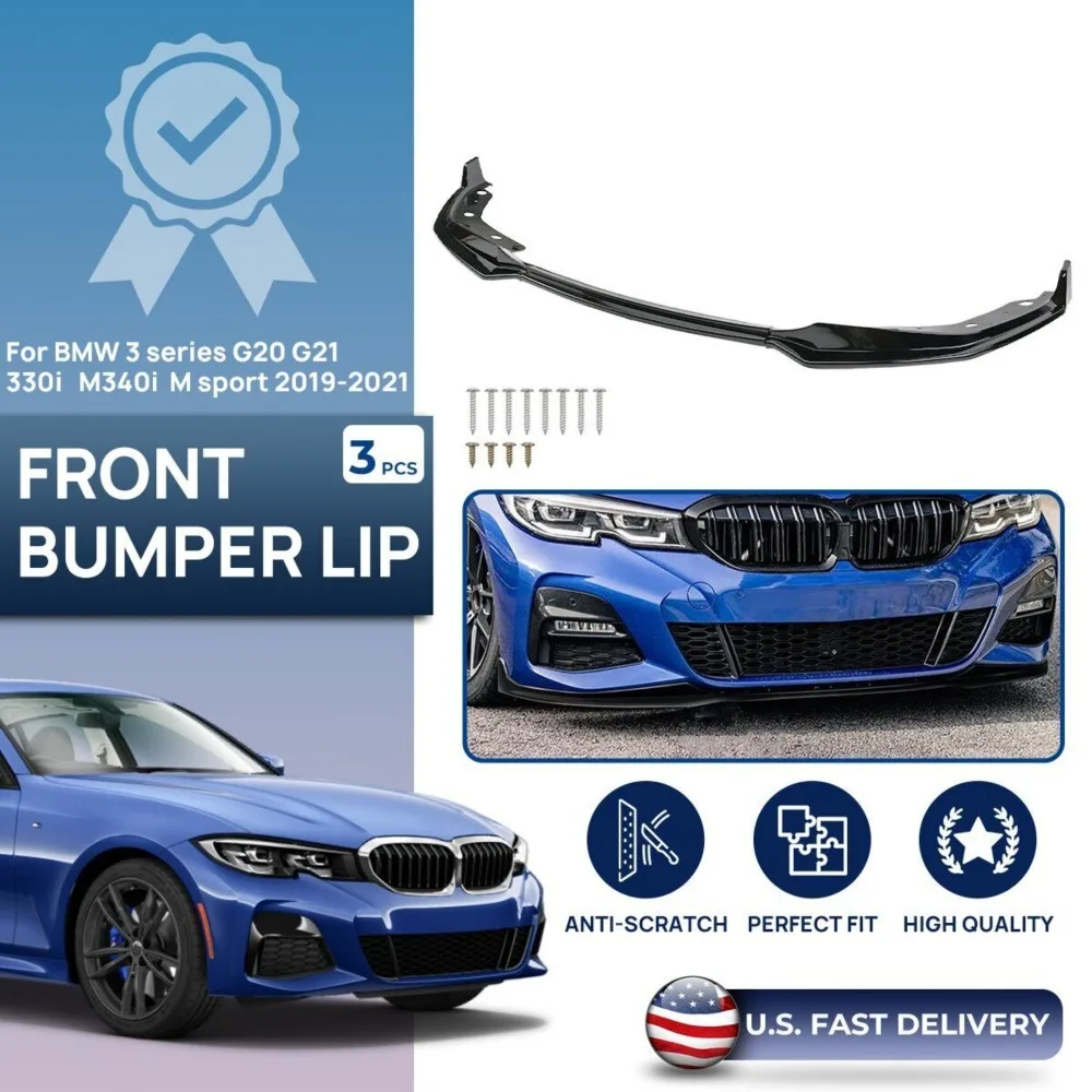 Для BMW 3 серии 330i M340i MSport 19-21 черный комплект переднего бампера, спойлер, США
Для BMW 3 серии 330i M340i MSport 19-21 черный комплект переднего бампера, спойлер, США