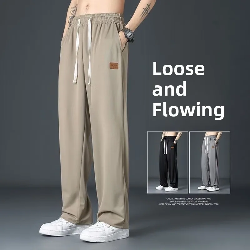 Ice Silk Loose Straight Leg Pants Men's Thin Casual Sports Pants Drapey Wide Leg Summer 2026 New Style Breathable Polyester
Ice Silk Loose Straight Leg Pants Men's Thin Casual Sports Pants Drapey Wide Leg Summer 2026 New Style Breathable Polyester