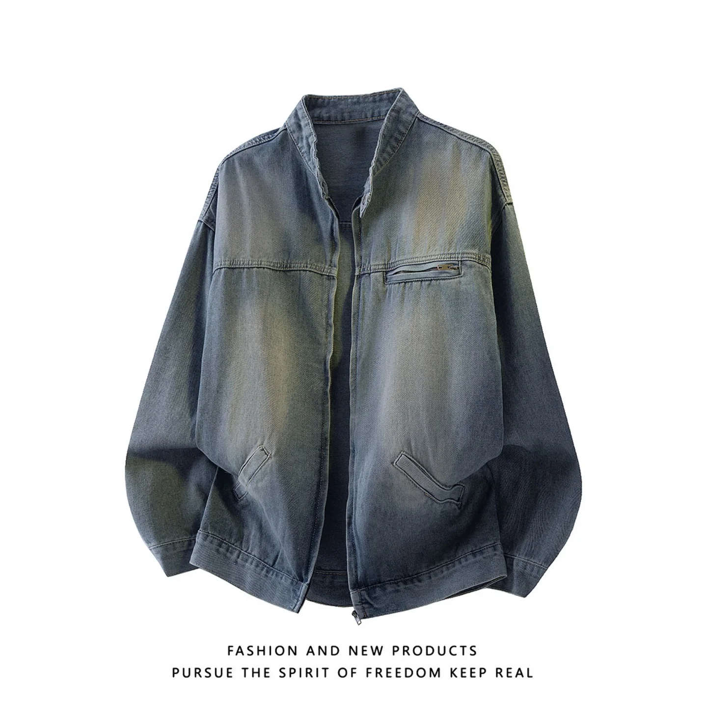 Heavyweight Denim Jacket Men's Spring Autumn Casual Loose Zipper Collar Harrington Jacket Top American Style Washed Outwear
Heavyweight Denim Jacket Men's Spring Autumn Casual Loose Zipper Collar Harrington Jacket Top American Style Washed Outwear