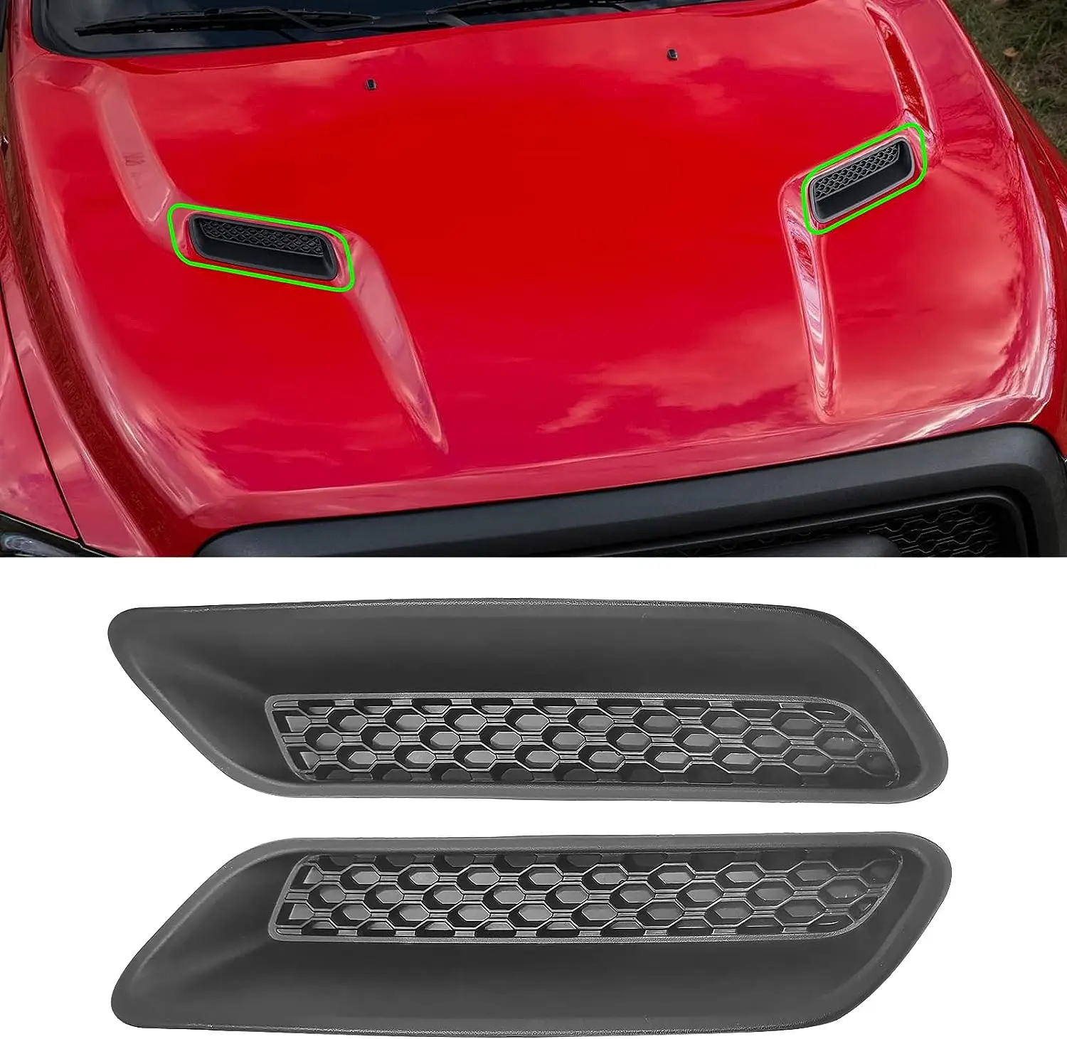 2 PCS Engine Hood Air Vent Outlet Cover Trim Air Hood Scoop Bonnet Replace for 2010-2019 Dodge Ram 1500
2 PCS Engine Hood Air Vent Outlet Cover Trim Air Hood Scoop Bonnet Replace for 2010-2019 Dodge Ram 1500