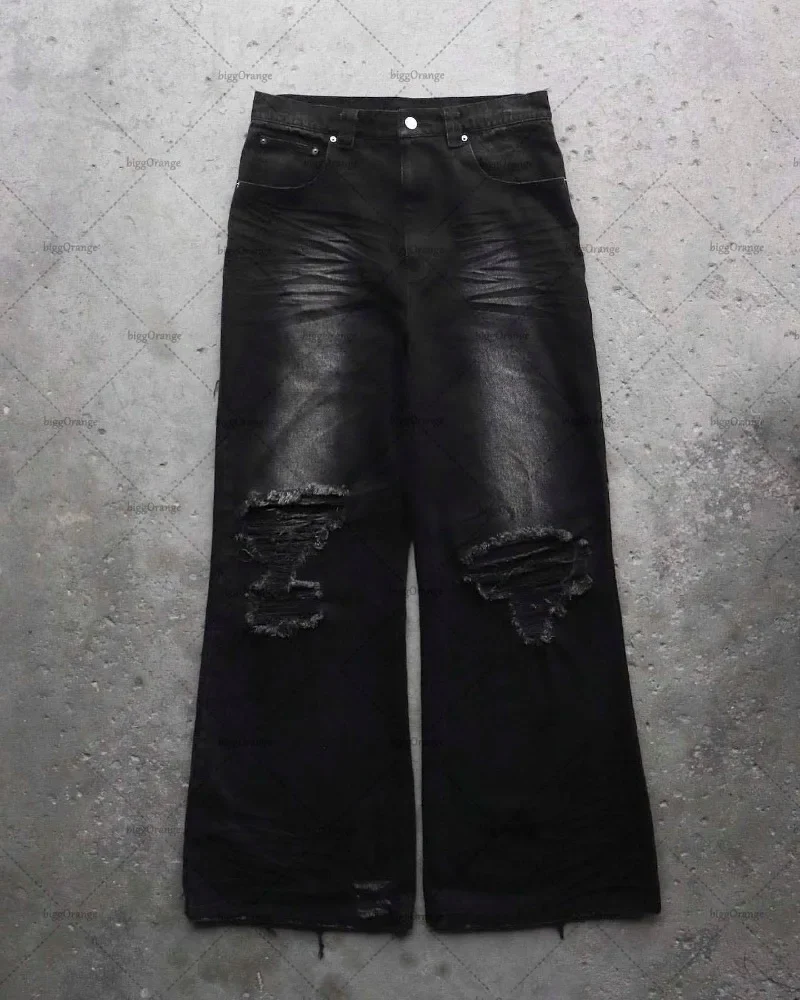 Y2K Street Hip Hop Goth Ripped Jeans Men's Retro Fashion Punk Loose Harajuku Button High Waist Wide Leg Pants Women's
Y2K Street Hip Hop Goth Ripped Jeans Men's Retro Fashion Punk Loose Harajuku Button High Waist Wide Leg Pants Women's