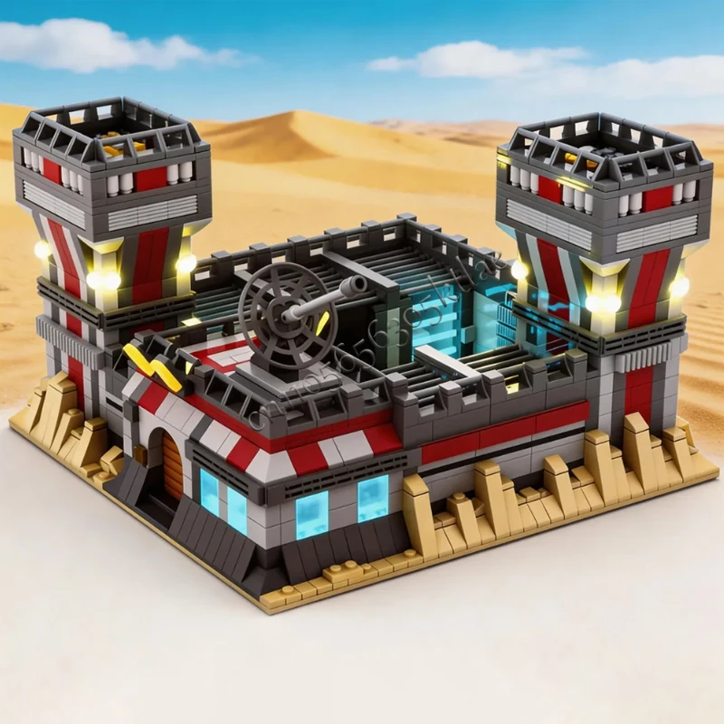 Набор для сборки модели тюремной базы серии MOC Star Battle, 1639 деталей, креативный конструктор, развивающая игрушка, популярный подарок на день рождения
Набор для сборки модели тюремной базы серии MOC Star Battle, 1639 деталей, креативный конструктор, развивающая игрушка, популярный подарок на день рождения