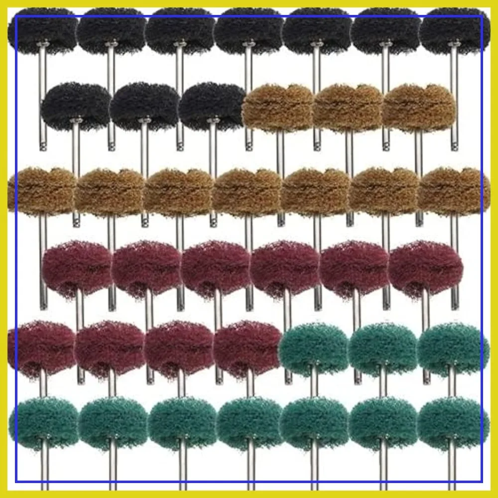 40 Pack 1 inch Abrasive Wheel Buffing Polishing Wheel Set for Rotary Tool - 1/8" Shank (25mm)
40 Pack 1 inch Abrasive Wheel Buffing Polishing Wheel Set for Rotary Tool - 1/8" Shank (25mm)