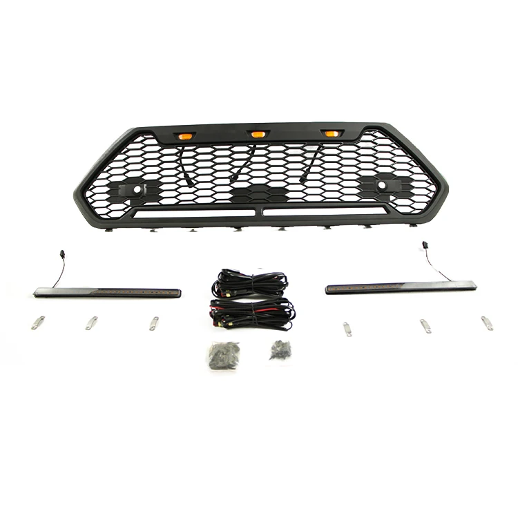 2020 New Style Honeycomb Front Grille With Amber Light With Light Bar Fit for RAV4
2020 New Style Honeycomb Front Grille With Amber Light With Light Bar Fit for RAV4