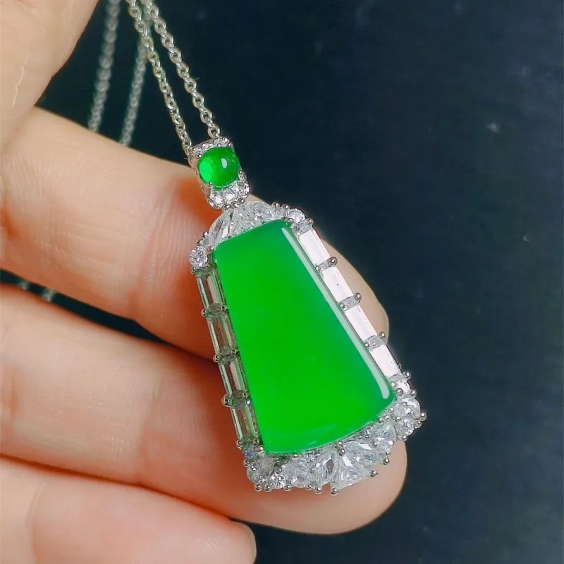 Natural ice type jade pulp no trouble pendant inlaid necklace pendant gift Party travel attire fashionable temperament
Natural ice type jade pulp no trouble pendant inlaid necklace pendant gift Party travel attire fashionable temperament