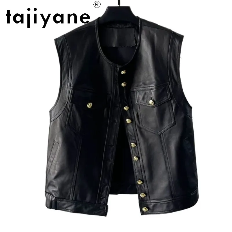 TAJIYANE New Real Leather Jacket Woman Vests Slim-fit Waistcoat Single-breasted Jackets for Woman Sheepskin Coats Chaqueta Short
TAJIYANE New Real Leather Jacket Woman Vests Slim-fit Waistcoat Single-breasted Jackets for Woman Sheepskin Coats Chaqueta Short
