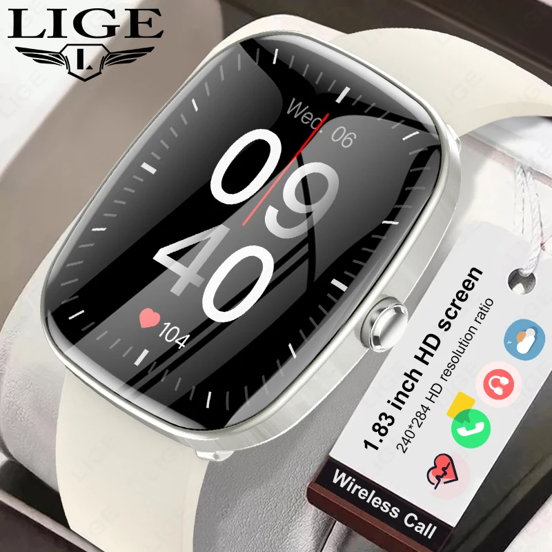 LIGE Fashion Smart Watch 1.83 inch HD Screen Women IP68 Waterproof Bluetooth Call Men Watches 24-hours Health Monitor Smartwatch
LIGE Fashion Smart Watch 1.83 inch HD Screen Women IP68 Waterproof Bluetooth Call Men Watches 24-hours Health Monitor Smartwatch