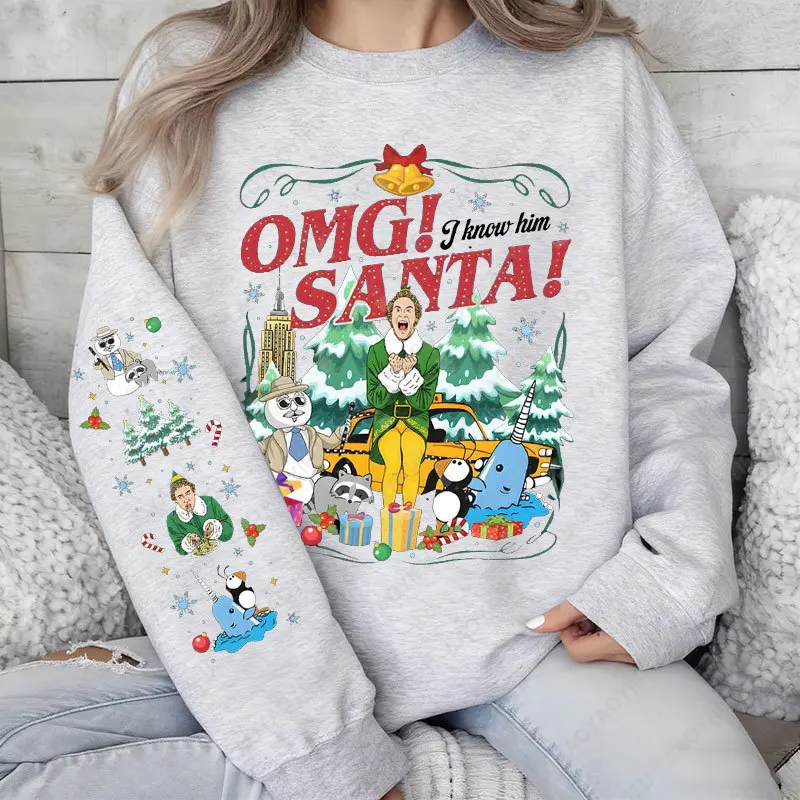 OMG Santa I Know Him Забавный эльф Рождественская толстовка с капюшоном Рождественский эльф с цитатами фильма Рубашка Buddy The Elf Рождественские фильмы Любитель женских пуловеров
OMG Santa I Know Him Забавный эльф Рождественская толстовка с капюшоном Рождественский эльф с цитатами фильма Рубашка Buddy The Elf Рождественские фильмы Любитель женских пуловеров