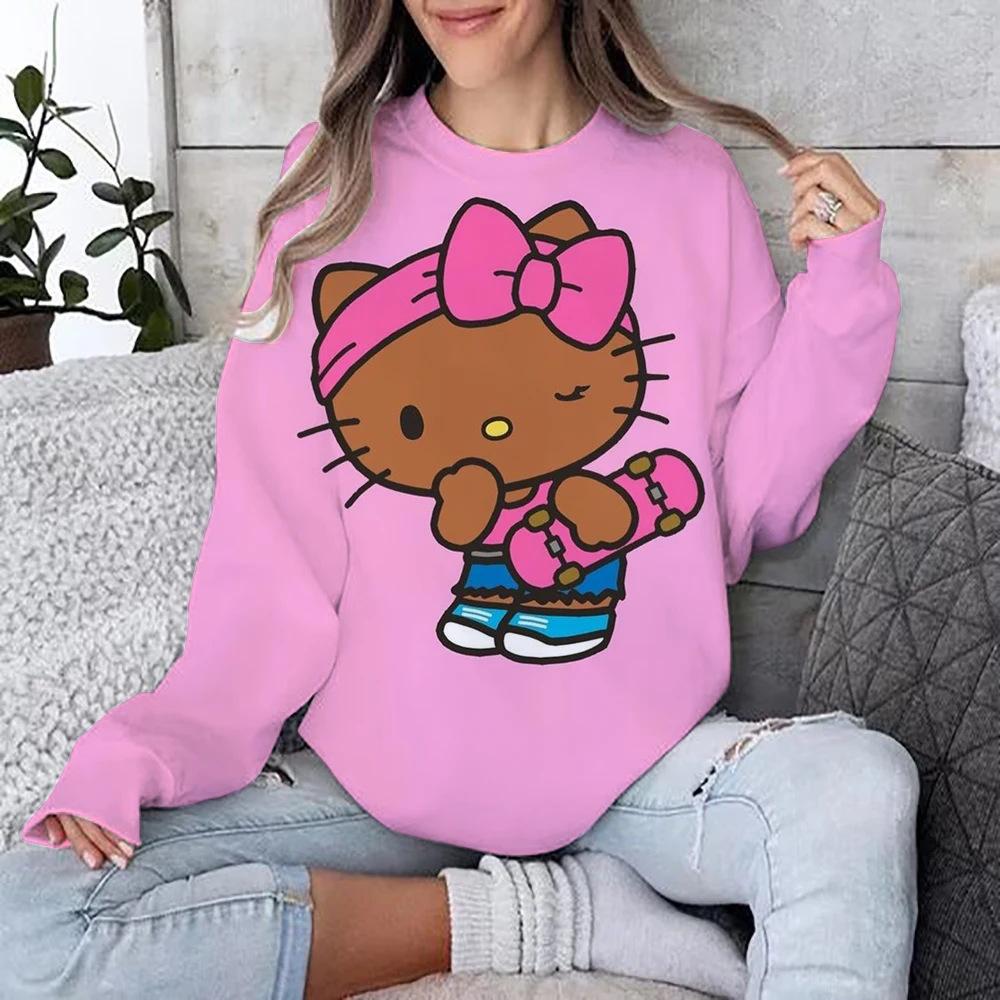 Женская толстовка с принтом «Hello Kitty», женская толстовка с капюшоном High Street, одежда с узором Y2K, повседневный свитер с круглым вырезом
Женская толстовка с принтом «Hello Kitty», женская толстовка с капюшоном High Street, одежда с узором Y2K, повседневный свитер с круглым вырезом
