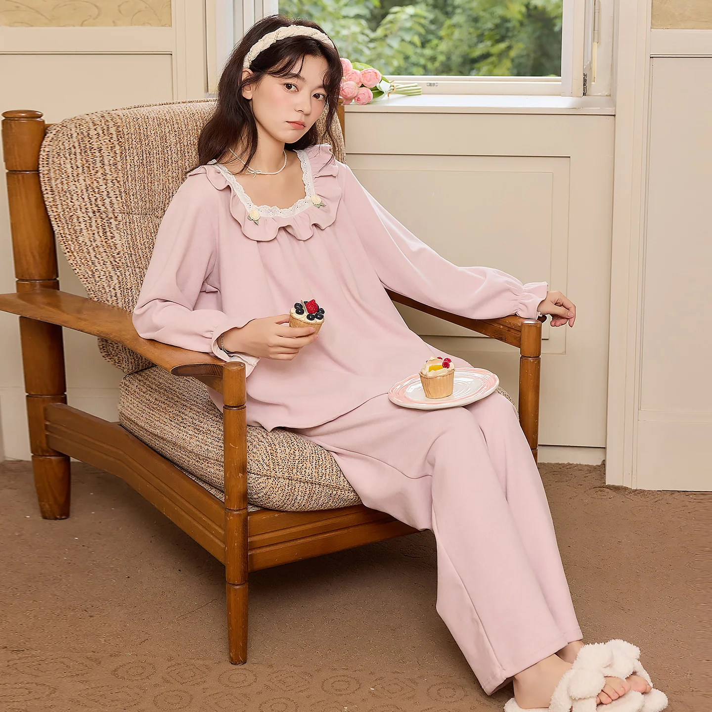 Pajama Sets For Summer Women Collared Beige Capri Autumn Winter Sister Colorful Lace Pants Durable Hooded Cream Capris Fall 2026
Pajama Sets For Summer Women Collared Beige Capri Autumn Winter Sister Colorful Lace Pants Durable Hooded Cream Capris Fall 2026