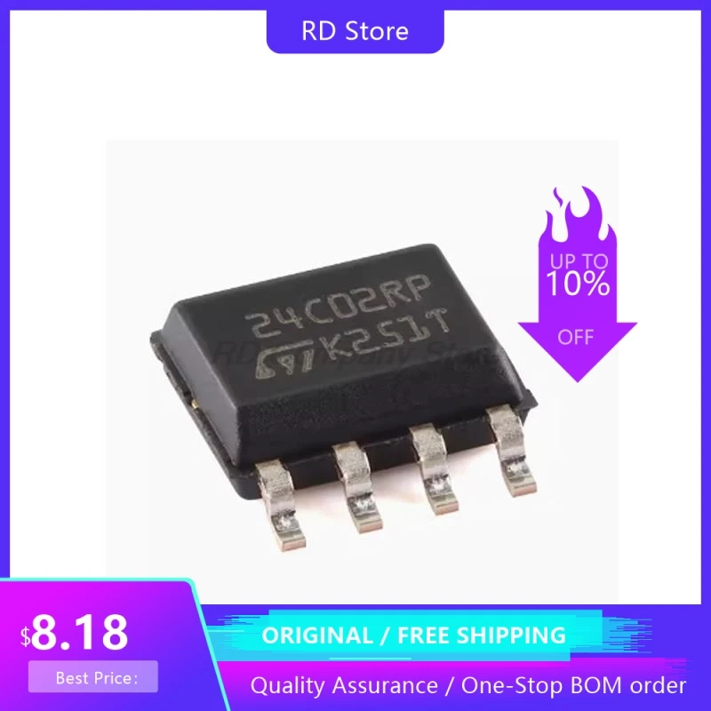 5PCS M24C02-RMN6TP SOP-8 24C02 Storage Nonvolatile EEPROM 2Kb 400KHZ Free Shipping
5PCS M24C02-RMN6TP SOP-8 24C02 Storage Nonvolatile EEPROM 2Kb 400KHZ Free Shipping