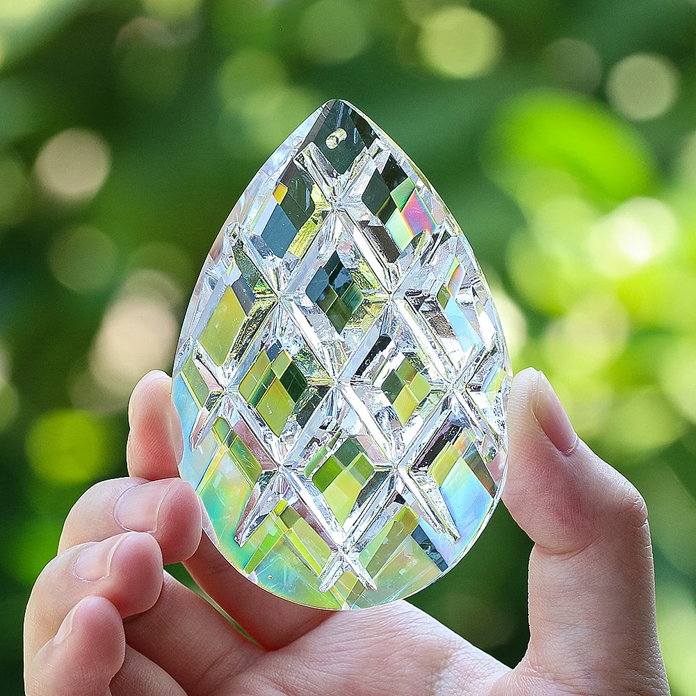 75mm Transparent Mesh Faceted Prism Sun Catcher Chandelier Crystal Garden Decoration Outdoor DIY Home Wedding Decor Accessories
75mm Transparent Mesh Faceted Prism Sun Catcher Chandelier Crystal Garden Decoration Outdoor DIY Home Wedding Decor Accessories
