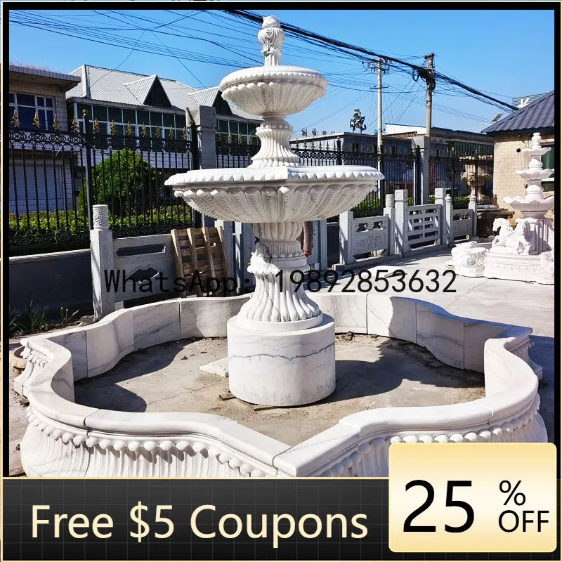 Z4 Stone Carving Fountain European Style Natural Flowing Water Fountain Outdoor Large Yellow Rust Stone Water Bowl Ornament
Z4 Stone Carving Fountain European Style Natural Flowing Water Fountain Outdoor Large Yellow Rust Stone Water Bowl Ornament