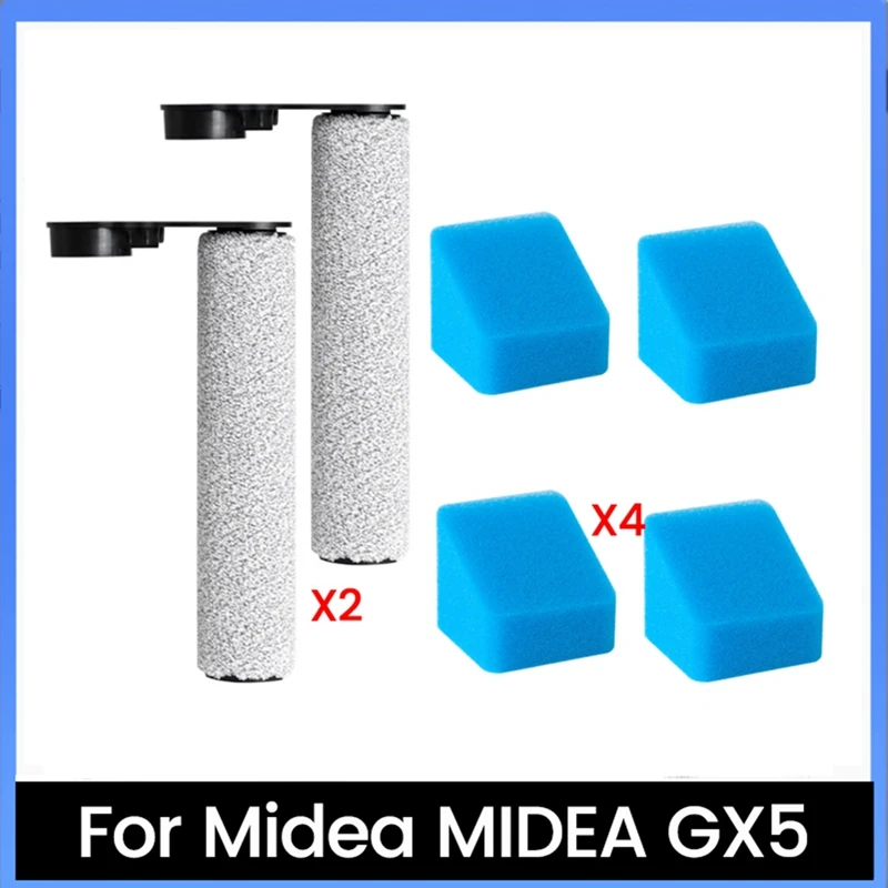 6 шт. запасные части для Midea GX5, аксессуары для чистки пола, основная роликовая щетка, фильтрующая губка
6 шт. запасные части для Midea GX5, аксессуары для чистки пола, основная роликовая щетка, фильтрующая губка