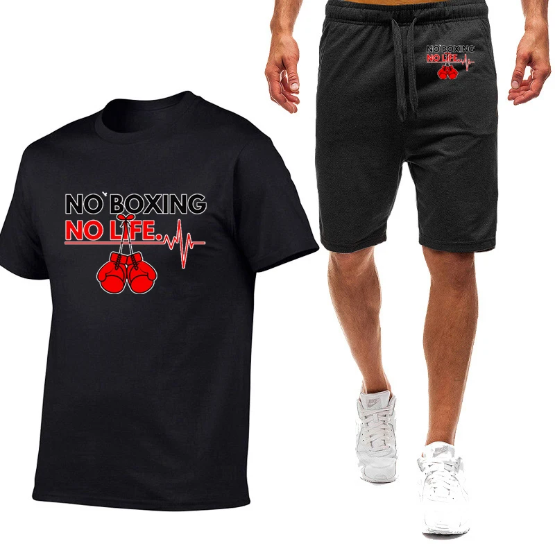 2025 No Boxing No Life Gym Summer Printing Men's Comfortable Casual T-shirt + Shorts New Short-sleeved Two-piece Suit
2025 No Boxing No Life Gym Summer Printing Men's Comfortable Casual T-shirt + Shorts New Short-sleeved Two-piece Suit