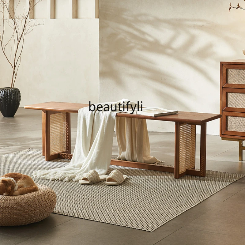 Nordic Solid Wood Art Bed End Stool Japanese Style B & B Living Room Dining Chair Bench Modern Shoe Changing Stool
Nordic Solid Wood Art Bed End Stool Japanese Style B & B Living Room Dining Chair Bench Modern Shoe Changing Stool