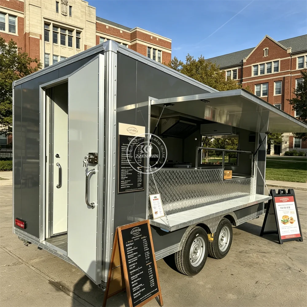 Concession Street Food Truck Mobile Catering Trailer Pizza Burger Ice Cream Cart Customized Fast Food Trailer For Sale
Concession Street Food Truck Mobile Catering Trailer Pizza Burger Ice Cream Cart Customized Fast Food Trailer For Sale