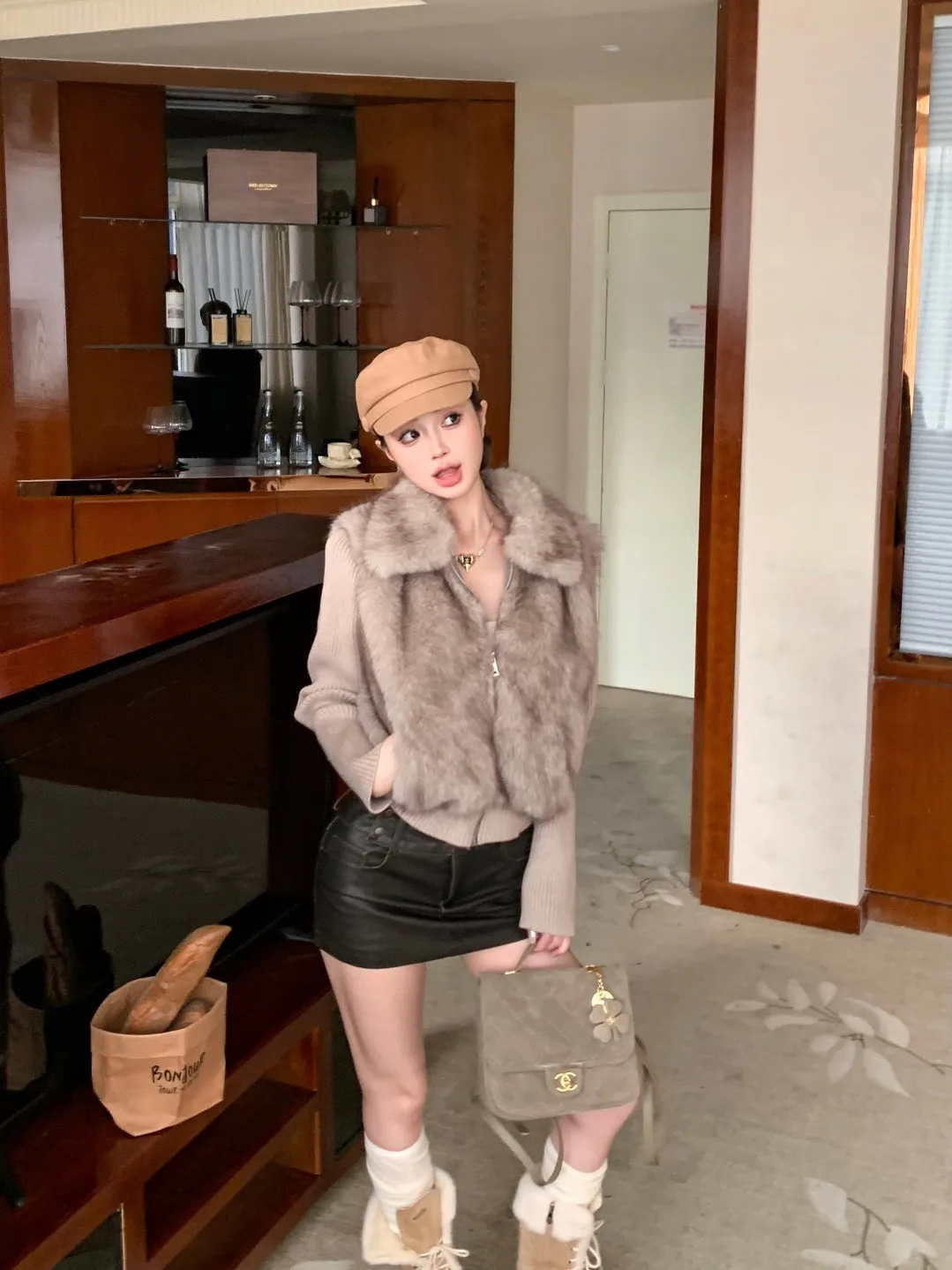 RIZZMA Detachable Collar Woolen Patchwork Eco-Friendly Fur Women's Autumn Winter Loose Casual Warm Vest Coat
RIZZMA Detachable Collar Woolen Patchwork Eco-Friendly Fur Women's Autumn Winter Loose Casual Warm Vest Coat