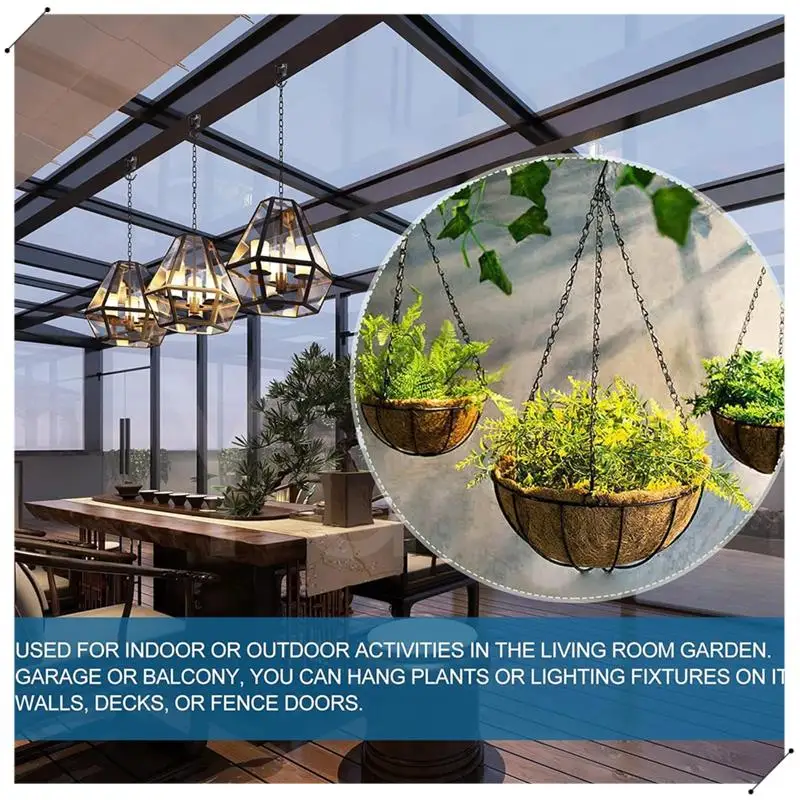 Ceiling Hooks For Hanging Plants 6 PCS ,Metal Plant Hooks, Screw In Hooks For Hanging Birdfeeders, Lamps, Flowerpot
Ceiling Hooks For Hanging Plants 6 PCS ,Metal Plant Hooks, Screw In Hooks For Hanging Birdfeeders, Lamps, Flowerpot