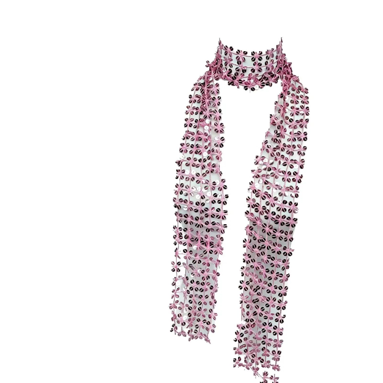 Womens Sequins Scarf Decorative Fashionable Glitter Comfortable Sparkle Tie Necklace Long Skinny for Banquet Evening Event Prom
Womens Sequins Scarf Decorative Fashionable Glitter Comfortable Sparkle Tie Necklace Long Skinny for Banquet Evening Event Prom