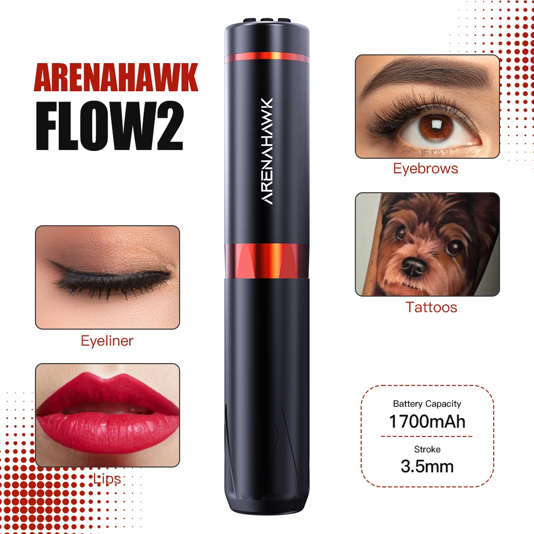 Тату-машинка, перезаряжаемая роторная ручка для татуировки Dragonhawk Flow 2, для перманентного макияжа и искусства
Тату-машинка, перезаряжаемая роторная ручка для татуировки Dragonhawk Flow 2, для перманентного макияжа и искусства