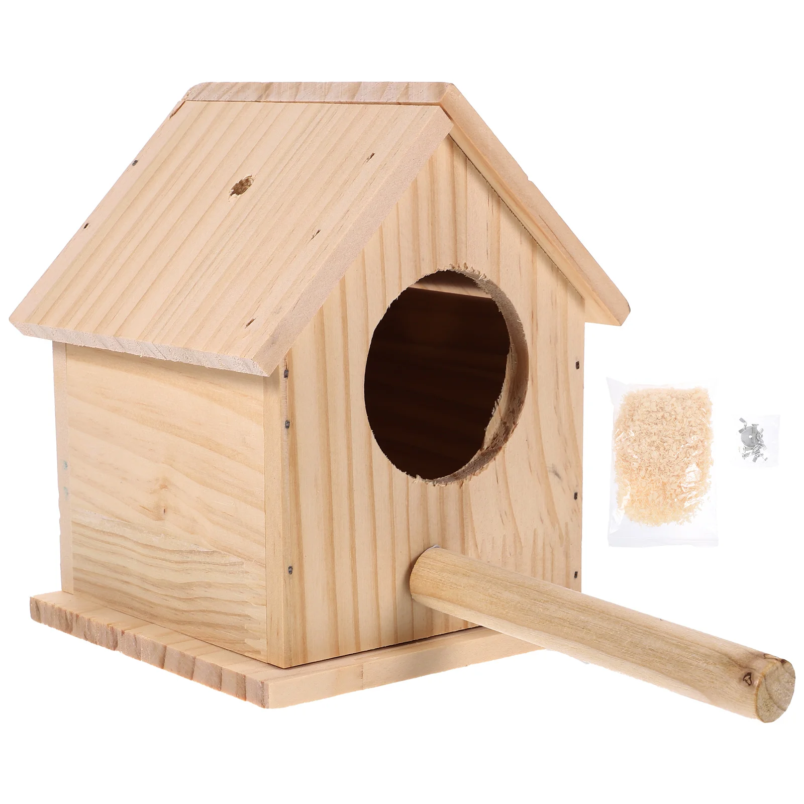 1pc Wooden Breeding Birds Nest Durable Bird House Decorative Bird Wooden Nest Cage Outdoor DIY Photo Props 
1pc Wooden Breeding Birds Nest Durable Bird House Decorative Bird Wooden Nest Cage Outdoor DIY Photo Props