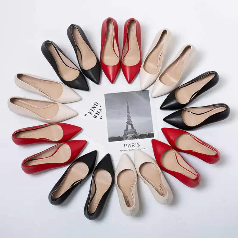 Sexy Fashion Women's Soft Genuine Leather Pumps Career Commuter High Heels 2025 New Dress Shoes Ladies Stiletto Black Beige Red
Sexy Fashion Women's Soft Genuine Leather Pumps Career Commuter High Heels 2025 New Dress Shoes Ladies Stiletto Black Beige Red