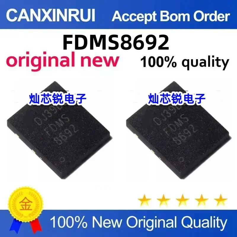 (5-100 pieces) FDMS 8692 FDMS8692 SMD field-effect transistor 30V 28A package DFN5 * 6 factory stock
(5-100 pieces) FDMS 8692 FDMS8692 SMD field-effect transistor 30V 28A package DFN5 * 6 factory stock