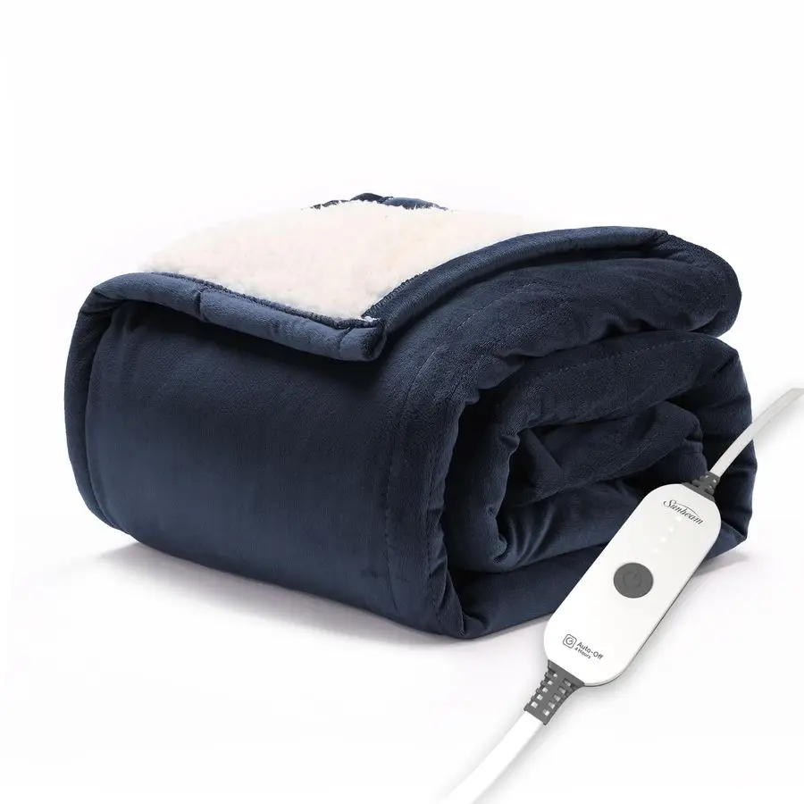 Royal Mink Sherpa Admiral Blue Heated Personal Throw Blanket, CozyWarm, Adjustable Heat Settings
Royal Mink Sherpa Admiral Blue Heated Personal Throw Blanket, CozyWarm, Adjustable Heat Settings