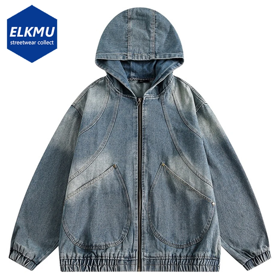 Men Loose Hooded Denim Jackets Big Pocket Blue Casual Zipper Coat Vintage Oversized Hip Hop Streetwear Jackets Male
Men Loose Hooded Denim Jackets Big Pocket Blue Casual Zipper Coat Vintage Oversized Hip Hop Streetwear Jackets Male