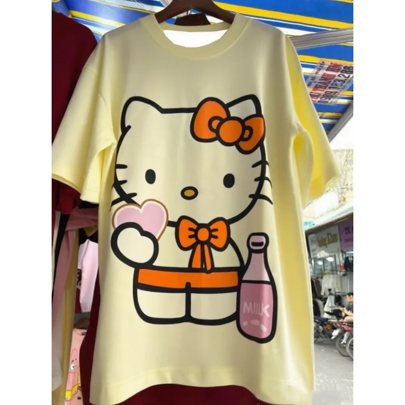 Новинка 2025, повседневный модный быстросохнущий топ с короткими рукавами Hello Kitty, топ с короткими рукавами и принтом Y2k3D High Street
Новинка 2025, повседневный модный быстросохнущий топ с короткими рукавами Hello Kitty, топ с короткими рукавами и принтом Y2k3D High Street