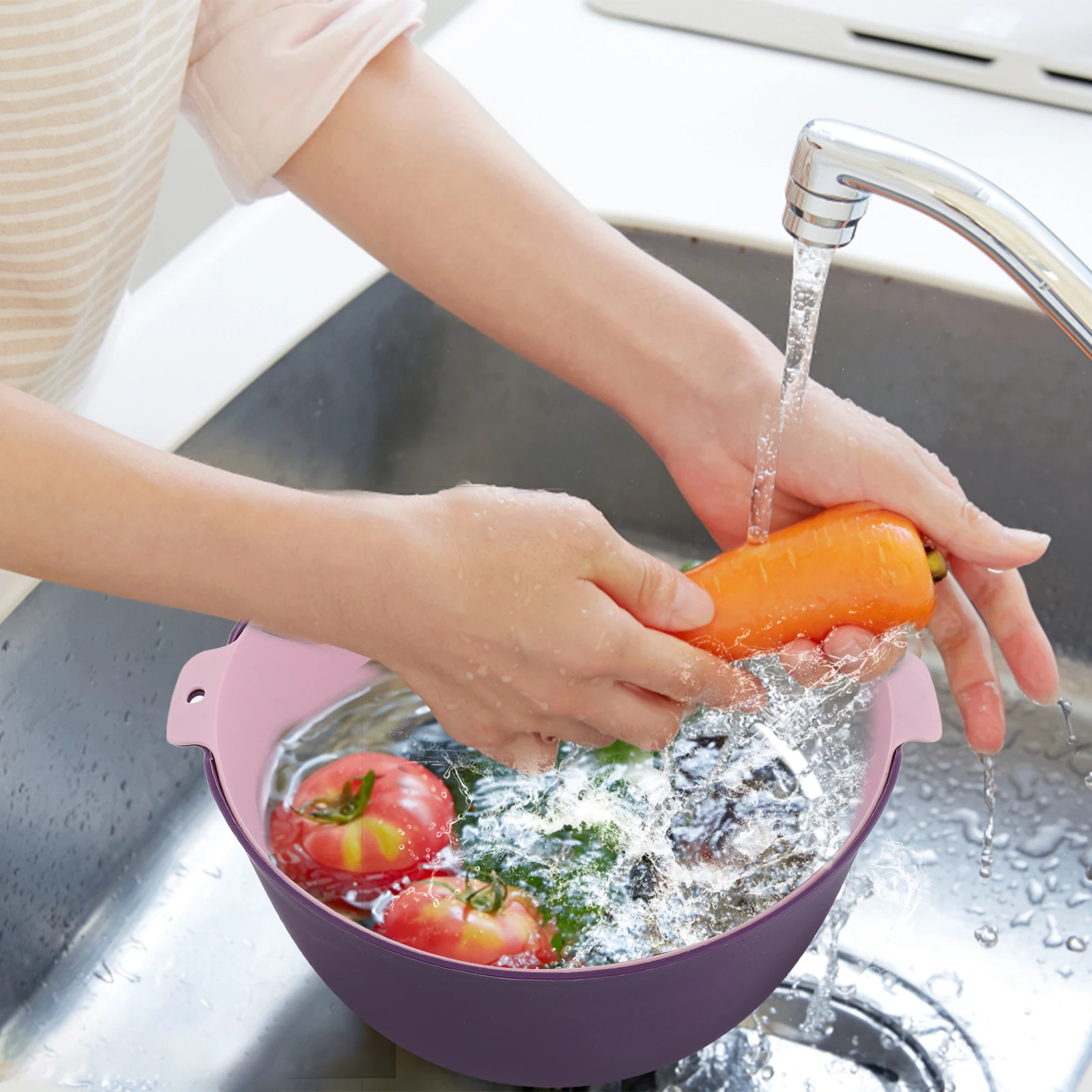 Double Layer Fruit Vegetable Washing Drain Basket Kitchen Sink ganizer RV Living Room Home Sturdy Produce Drainer
Double Layer Fruit Vegetable Washing Drain Basket Kitchen Sink ganizer RV Living Room Home Sturdy Produce Drainer