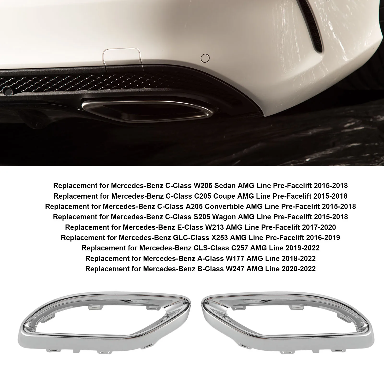 Tail Throat Cover Trim Anti Scratch UV Protective Coating Stable Direct Replacement 2058852221 for Car
Tail Throat Cover Trim Anti Scratch UV Protective Coating Stable Direct Replacement 2058852221 for Car