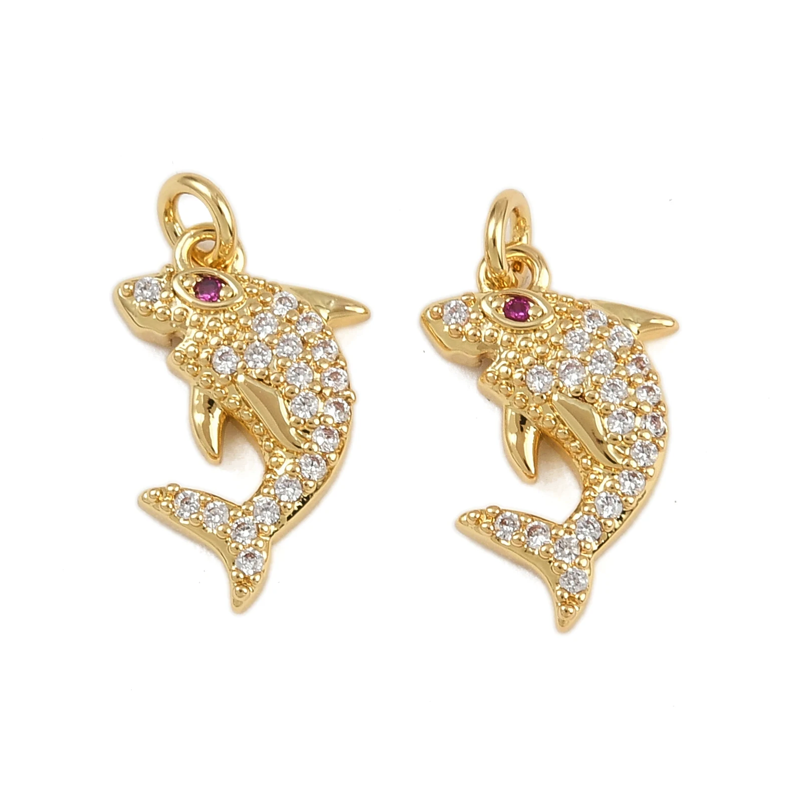 10pcs Shark Shape Charms Ocean Brass Micro Pave Cubic Zirconia Pendants For Jewelry Making DIY Accessories
10pcs Shark Shape Charms Ocean Brass Micro Pave Cubic Zirconia Pendants For Jewelry Making DIY Accessories