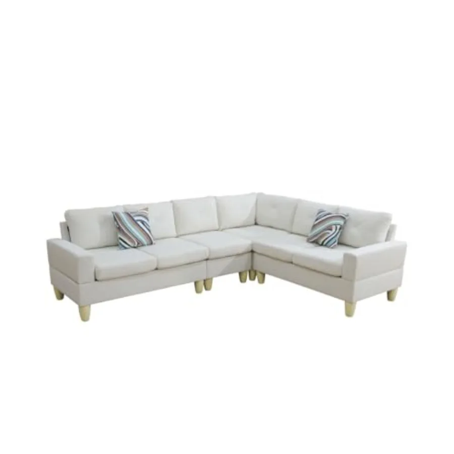 L Shape Home Furniture Modular Sectional Sofa Comfy Cozy Corner Sofas Small Fabric Couch with Pillow for Modern Living Room/Bed
L Shape Home Furniture Modular Sectional Sofa Comfy Cozy Corner Sofas Small Fabric Couch with Pillow for Modern Living Room/Bed