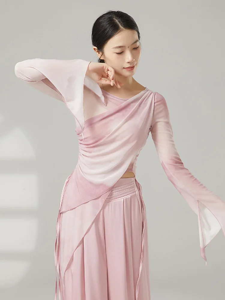 Tie Dye Irregular Flare Sleeve Dance Top Long Sleeve Asymmetric Hem Shirt Women Modern Stage Performance Contemporary Costume
Tie Dye Irregular Flare Sleeve Dance Top Long Sleeve Asymmetric Hem Shirt Women Modern Stage Performance Contemporary Costume