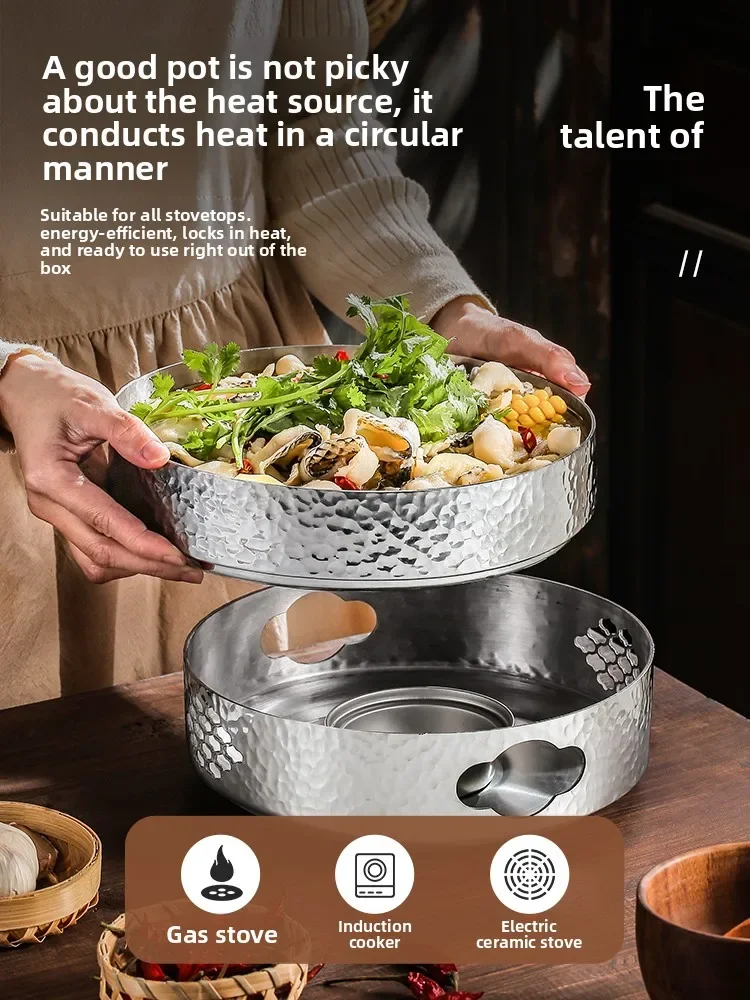 Z30- stainless steel hammered dry pot pot alcohol stove commercial pickled fish basin special dish tableware
Z30- stainless steel hammered dry pot pot alcohol stove commercial pickled fish basin special dish tableware