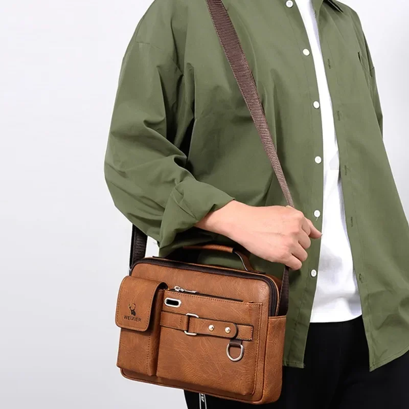 Men's Shoulder Bag Business Man Crossbody Bags PU Leather Male Handbag Briefcase Travel Messenger Bag Mens Bag 가방 сумка
Men's Shoulder Bag Business Man Crossbody Bags PU Leather Male Handbag Briefcase Travel Messenger Bag Mens Bag 가방 сумка