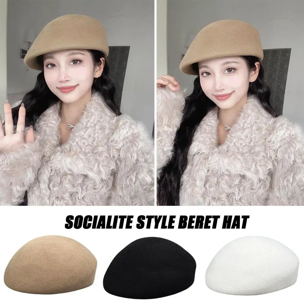 Runway Style Fedora Hat Wool Topper Beret Designer Retro Top Hat Fashion Women French Elegant Autumn And Winter Princess Hat
Runway Style Fedora Hat Wool Topper Beret Designer Retro Top Hat Fashion Women French Elegant Autumn And Winter Princess Hat