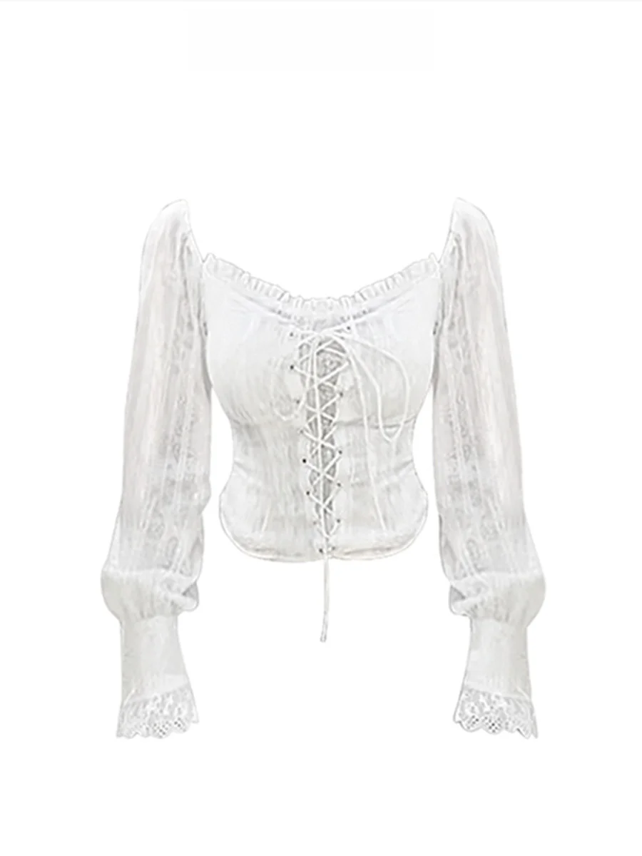 Elegant Embroidery Lace Trim White Shirt Women Early Autumn Unique Personality Top Commute Style Body Type
Elegant Embroidery Lace Trim White Shirt Women Early Autumn Unique Personality Top Commute Style Body Type