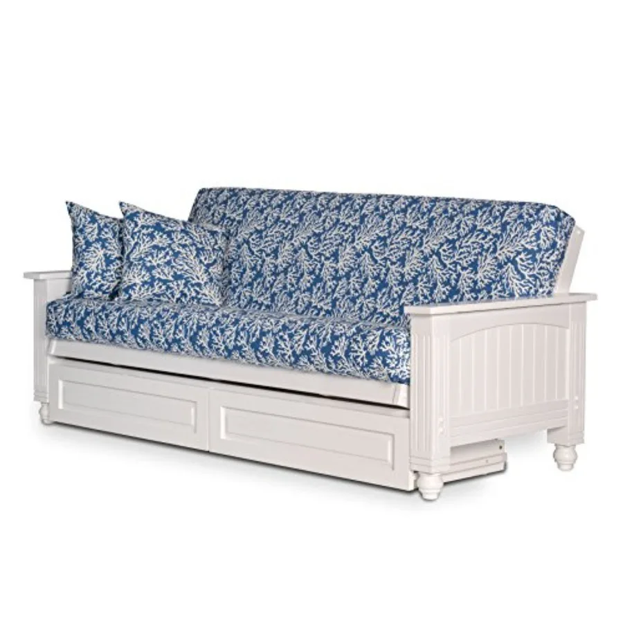 Cottage White Futon Frame Storage - Size
Cottage White Futon Frame Storage - Size