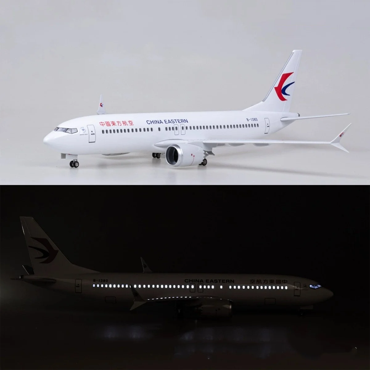 47cm Scale Aircraft Diecast Resin B737 China Eastern Airways 1/85 Scale Emulation Model airplane toys for child With Lamp
47cm Scale Aircraft Diecast Resin B737 China Eastern Airways 1/85 Scale Emulation Model airplane toys for child With Lamp