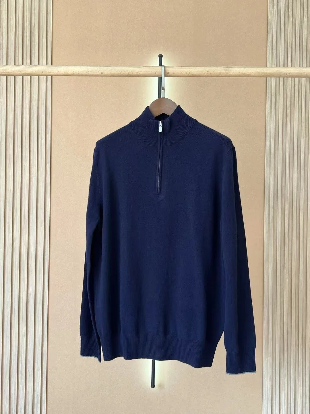 Autumn Winter Men's Pure Cashmere Sweater Half Zipper Turtleneck Long Sleeve Casual Fashion Knitted Pullover
Autumn Winter Men's Pure Cashmere Sweater Half Zipper Turtleneck Long Sleeve Casual Fashion Knitted Pullover