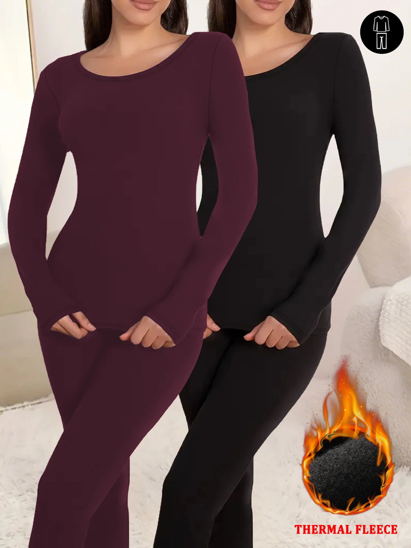 Комплект женского термобелья на флисовой подкладке — супермягкая домашняя одежда, зимние пижамные комплекты для защиты от холодной погоды
Комплект женского термобелья на флисовой подкладке — супермягкая домашняя одежда, зимние пижамные комплекты для защиты от холодной погоды