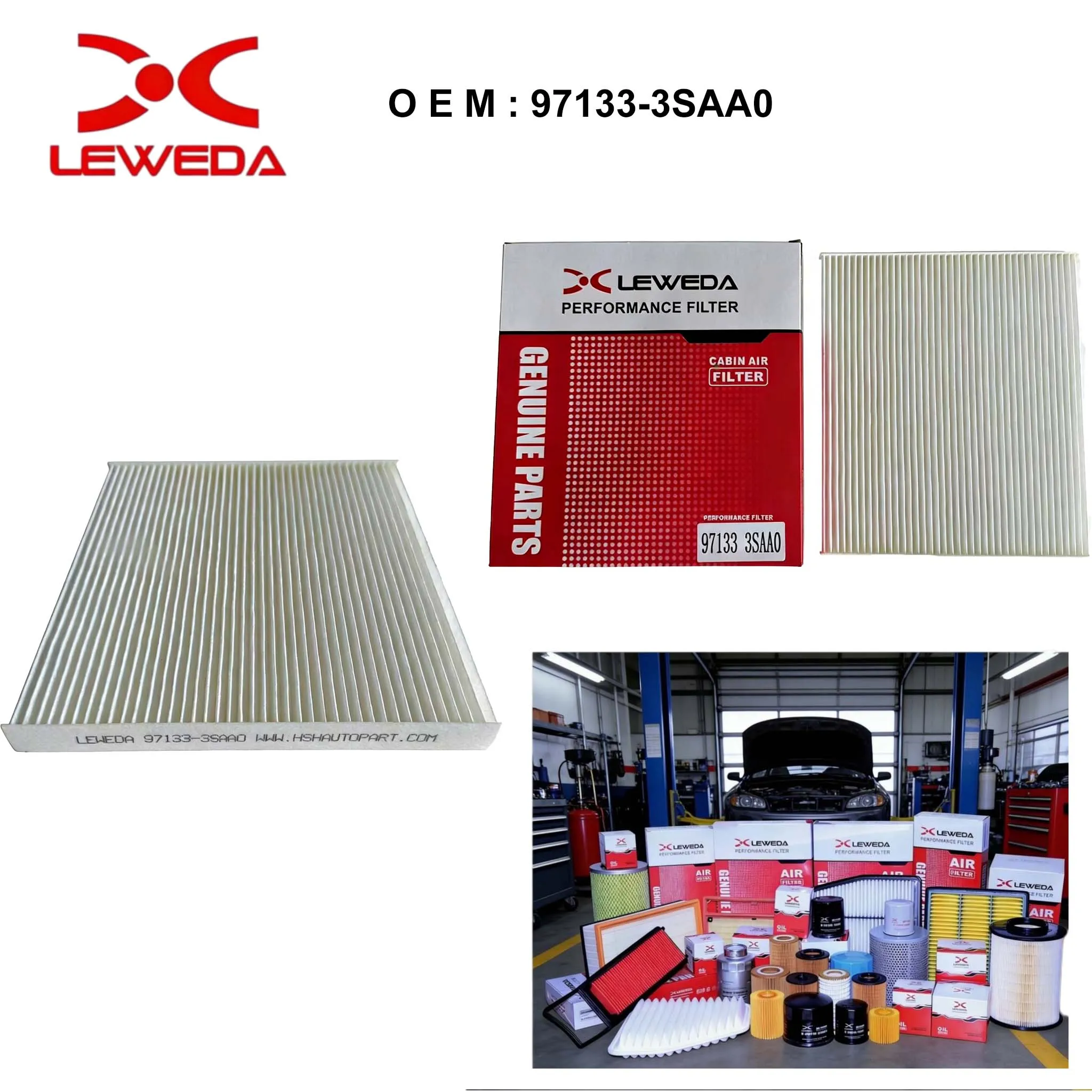 LEWEDA Premium Cabin Air Filter 97133-3SAA0 For Hyundai Tucson Santa Fe Kia Sportage Sorento 971333SAA0
LEWEDA Premium Cabin Air Filter 97133-3SAA0 For Hyundai Tucson Santa Fe Kia Sportage Sorento 971333SAA0