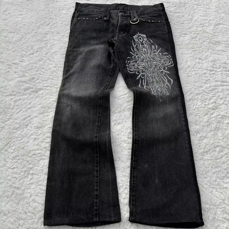 Y2K Gothic Cross Print Flared Jeans Black Washed V Women's Fashion Spring 2026 Ladies Premium Clothing Ethnic Style
Y2K Gothic Cross Print Flared Jeans Black Washed V Women's Fashion Spring 2026 Ladies Premium Clothing Ethnic Style