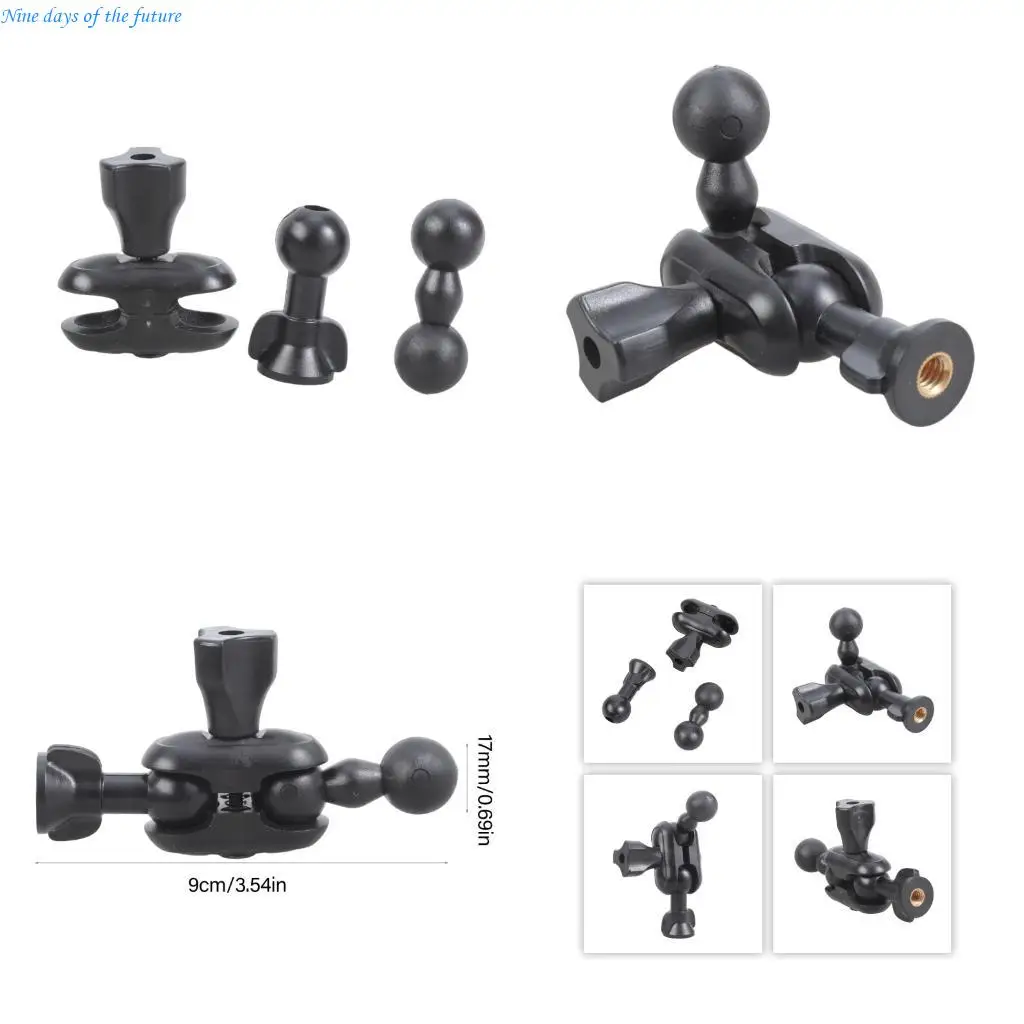 Регулируемые 17 -миллиметровые адаптеры шаровых головок пластика для телефонных штатива и монтажа камеры E65A 
Регулируемые 17 -миллиметровые адаптеры шаровых головок пластика для телефонных штатива и монтажа камеры E65A