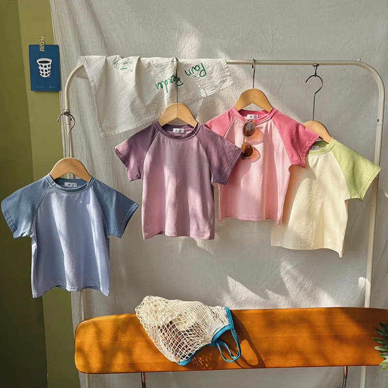 Summer Boys and Girls Short Sleeved 2025 Contrasting Color T-shirt Loose Round Neck Base Shirt Children Student Children
Summer Boys and Girls Short Sleeved 2025 Contrasting Color T-shirt Loose Round Neck Base Shirt Children Student Children