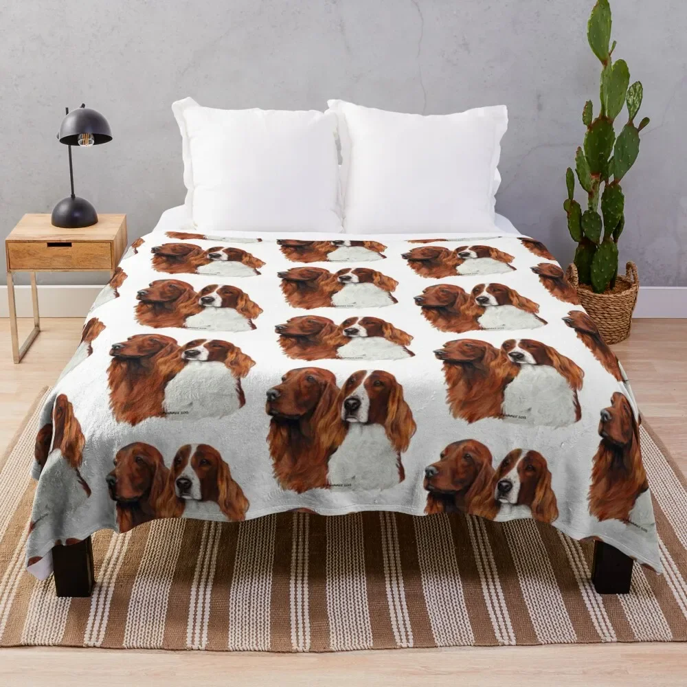Red and Red & White Irish Setters Throw Blanket Anti Shedding Soft Fuzzy Blanket for Home
Red and Red & White Irish Setters Throw Blanket Anti Shedding Soft Fuzzy Blanket for Home