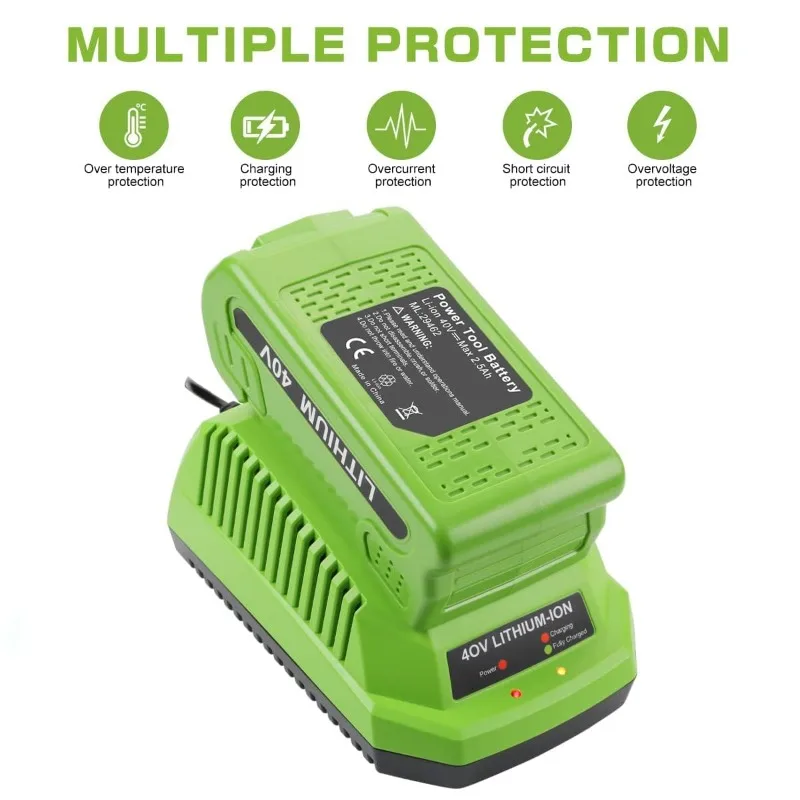 For 40V Lithium Batteries Power Tool Battery Charger New Replacement Charger Lithium Rapid Charger Compatible with
For 40V Lithium Batteries Power Tool Battery Charger New Replacement Charger Lithium Rapid Charger Compatible with